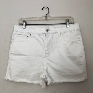 GAP White High Rise 3" Denim Shorts